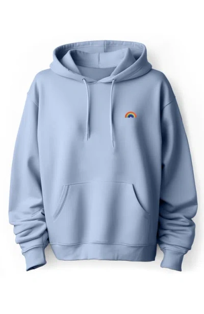 Dalix Rainbow Hoodie In Light Blue