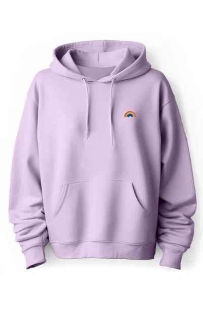 Dalix Rainbow Hoodie In Orchid