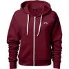 Dalix Rainbow Zip Hoodie In Maroon