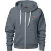 Dalix Rainbow Zip Hoodie In Steel Blue