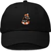 Dalix Red Panda Embroidered Dad Hat In Black