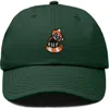 Dalix Red Panda Embroidered Dad Hat In Dark Green