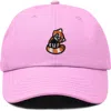 Dalix Red Panda Embroidered Dad Hat In Light Pink