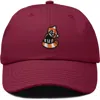 Dalix Red Panda Embroidered Dad Hat In Maroon