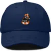 Dalix Red Panda Embroidered Dad Hat In Navy Blue