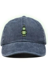 Dalix Robot Hat In Washed Navy Blue
