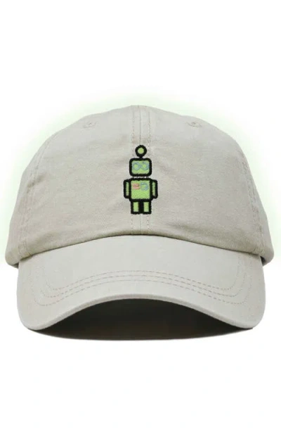 Dalix Robot Hat In Washed Stone White