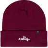 Dalix Salty Beanie Cap In Burgundy