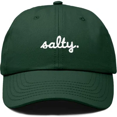 Dalix Salty Embroidered Everyday Hat In Dark Green