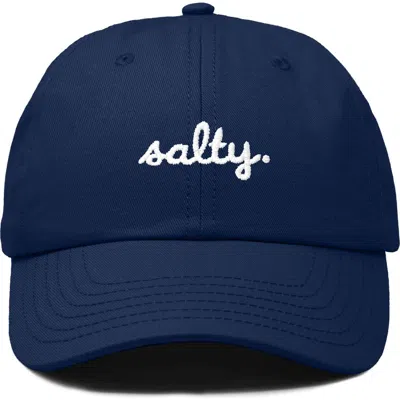Dalix Salty Embroidered Everyday Hat In Navy Blue