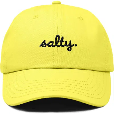 Dalix Salty Embroidered Everyday Hat In Yellow