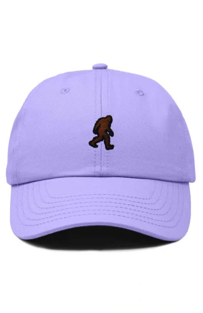 Dalix Sasquatch Embroidered Dad Hat In Lavender