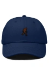 Dalix Sasquatch Embroidered Dad Hat In Navy Blue