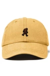 Dalix Sasquatch Embroidered Dad Hat In Washed Gold