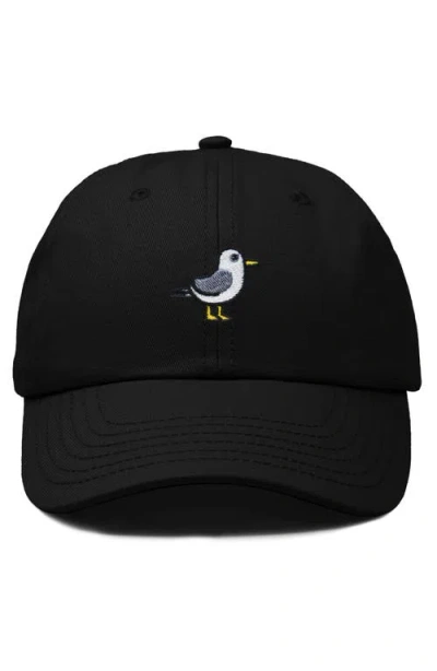 Dalix Seagull Embroidered Everyday Cap In Black