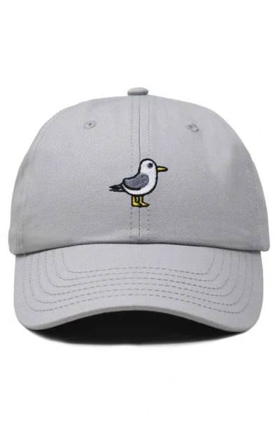 Dalix Seagull Embroidered Everyday Cap In Gray
