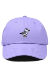 Dalix Seagull Embroidered Everyday Cap In Lavender