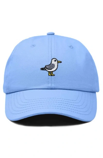 Dalix Seagull Embroidered Everyday Cap In Light Blue