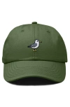 Dalix Seagull Embroidered Everyday Cap In Olive