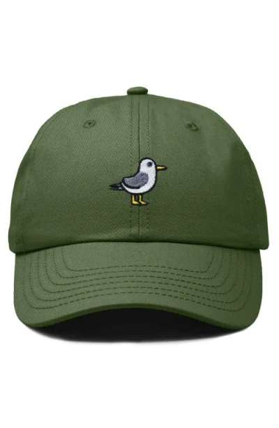 Dalix Seagull Embroidered Everyday Cap In Olive