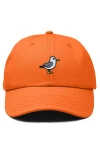 Dalix Seagull Embroidered Everyday Cap In Orange