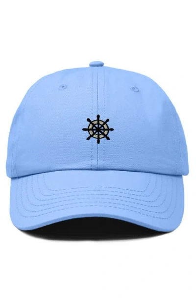 Dalix Ship Wheel Dad Hat In Blue