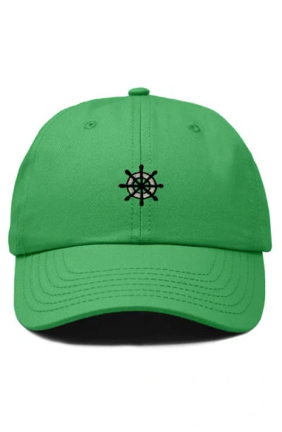 Dalix Ship Wheel Dad Hat In Green