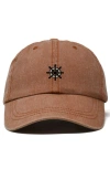 Dalix Ship Wheel Dad Hat In Orange