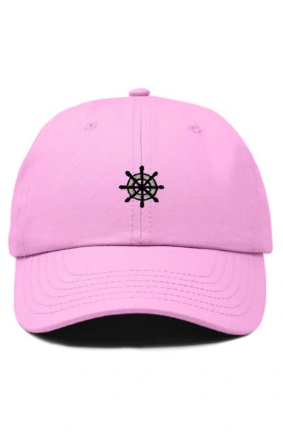 Dalix Ship Wheel Dad Hat In Pink