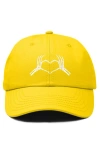 Dalix Skeleton Heart Embroidered Dad Hat In Gold