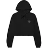 Dalix Smile Face Cropped Hoodie In Black