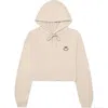 Dalix Smile Face Cropped Hoodie In Heather Dust