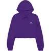 Dalix Smile Face Cropped Hoodie In Team Purple