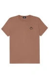 Dalix Smile Face Tee In Chestnut
