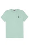 Dalix Smile Face Tee In Dusty Blue