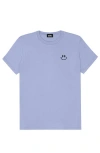 Dalix Smile Face Tee In Lavender Blue