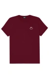 Dalix Smile Face Tee In Maroon