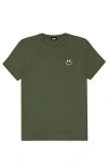 Dalix Smile Face Tee In Military Green