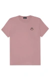Dalix Smile Face Tee In Orchid Purple