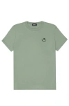 Dalix Smile Face Tee In Sage