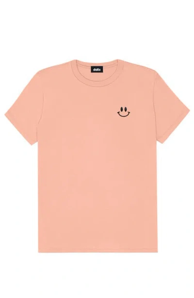 Dalix Smile Face Tee In Terracotta