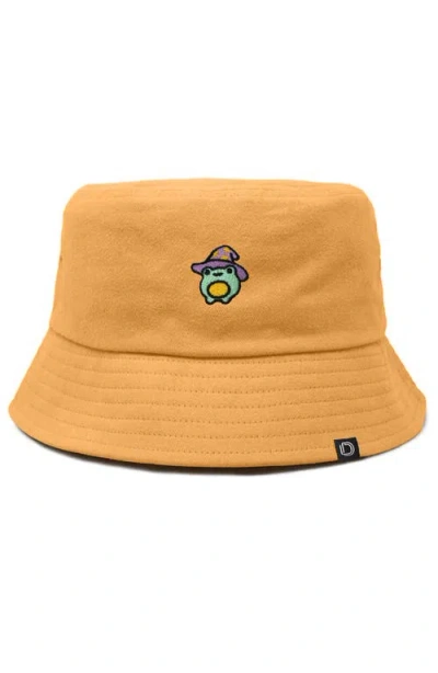 Dalix Sorcerer Frog Bucket Hat In Golden Cream