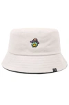 Dalix Sorcerer Frog Bucket Hat In Parchment White
