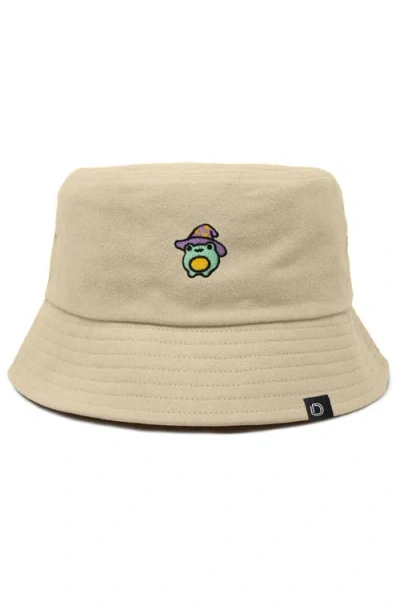 Dalix Sorcerer Frog Bucket Hat In Sesame Beige