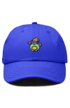 Dalix Sorcerer Frog Embroidered Dad Hat In Blue