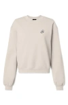 Dalix Spook-a-latte Relaxed Sweatshirt In Bone