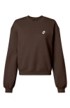 Dalix Spook-a-latte Relaxed Sweatshirt In Brown