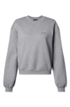 Dalix Spook-a-latte Relaxed Sweatshirt In Heather Gray