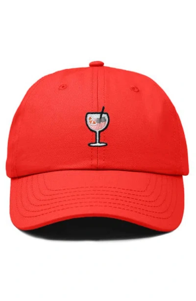Dalix Spritz Embroidered Everyday Hat In Red