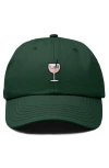 Dalix Spritz Embroidered Everyday Hat In Dark Green